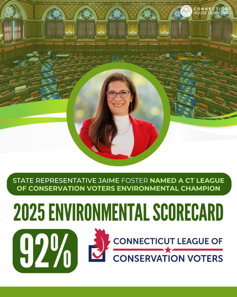 I'm honored to have been chosen as an Environmental Champion by the CT League of Conservation Voters