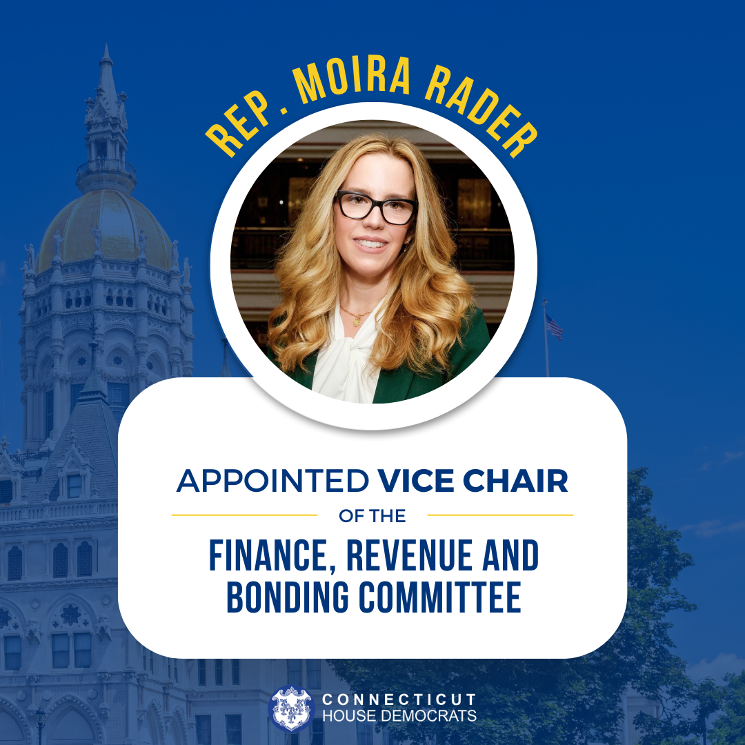Rader will serve as House Vice Chair of the Finance, Revenue, & Bonding Committee.