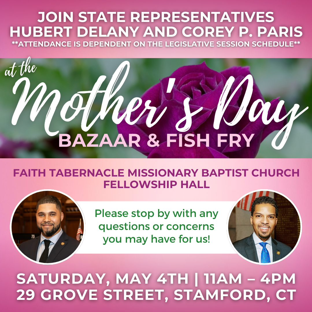 Join Reps. Delany and Paris at the Mother's Day Bazaar and Fish Fry on May 4.