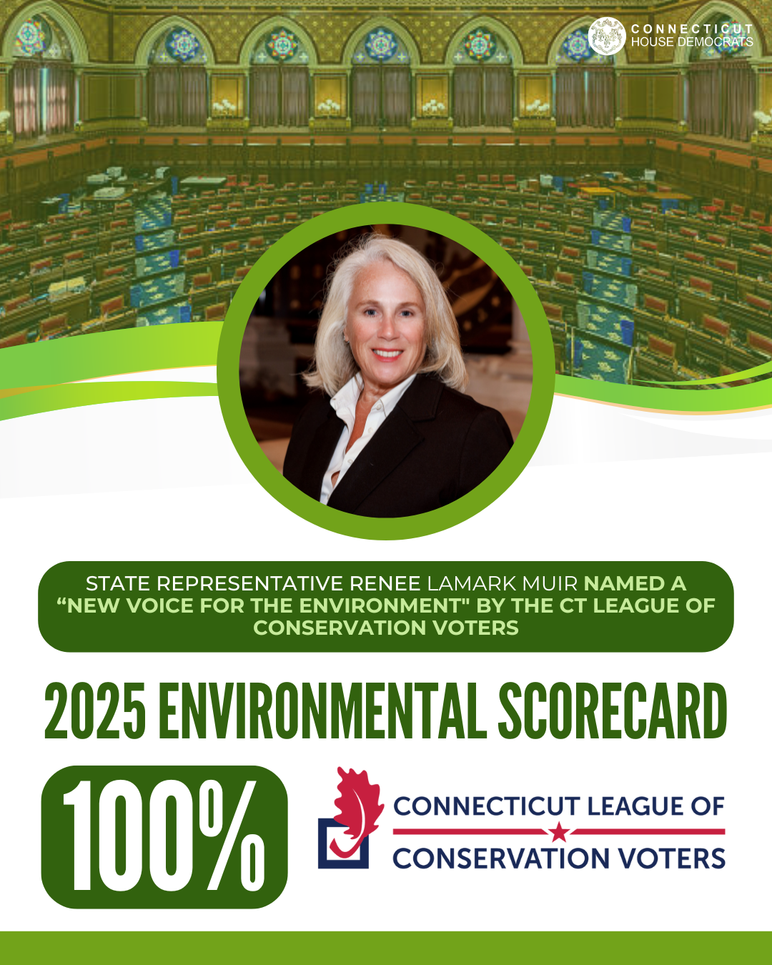 Rep. LaMark Muir Named a "New Voice for the Environment" by the CTLCV.
