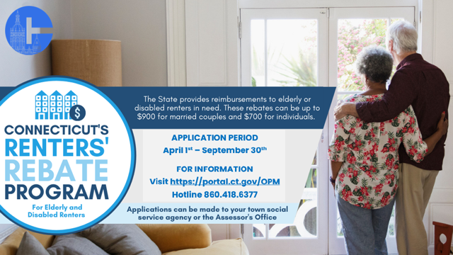CT Renters' Rebate Program is open until September 30.