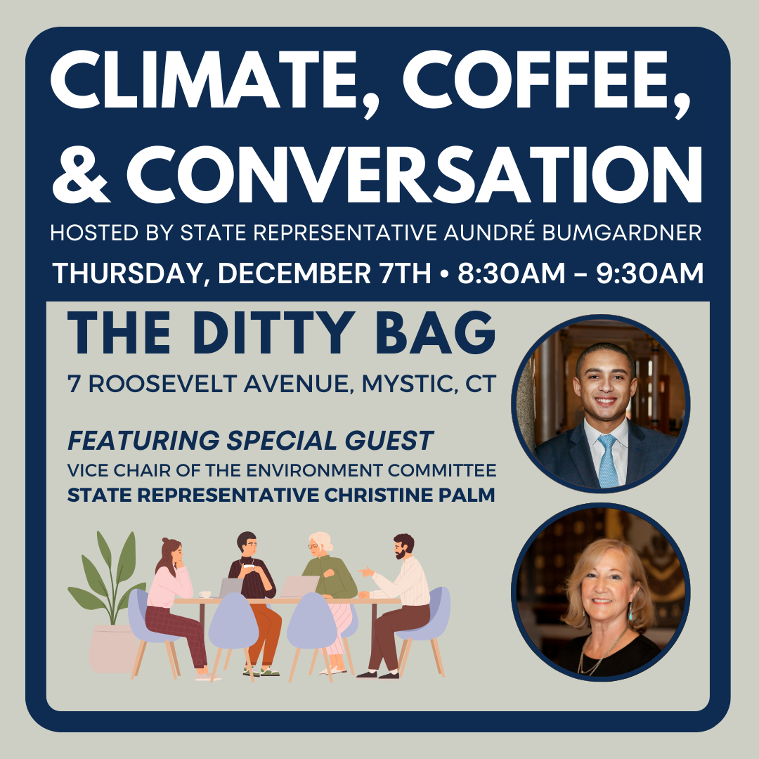 Join us on December 7 for "Climate, Coffee, and Conversation" in Mystic.