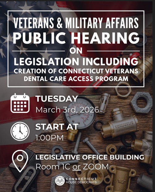 The dental bill will have a public hearing on 3/2.