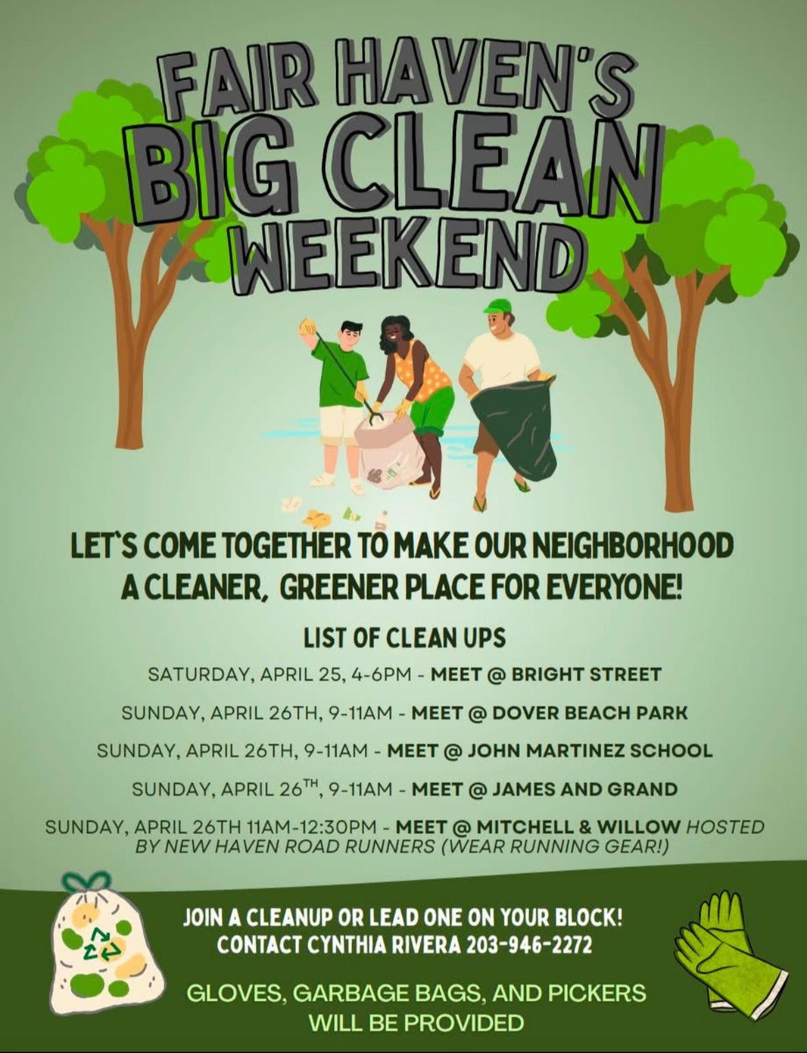 Ward 14 clean-ups April 25 & 26.