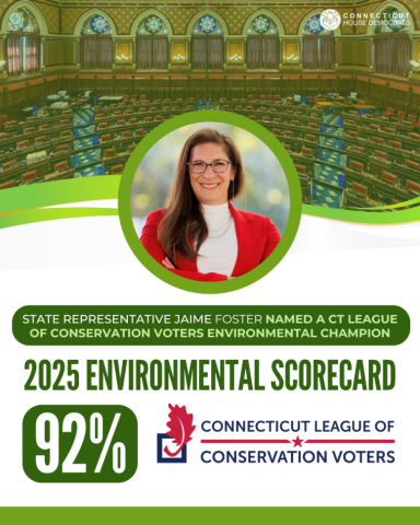 I'm honored to have been chosen as an Environmental Champion by the CT League of Conservation Voters
