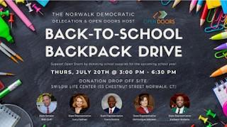norwalk backpack event 7-20-23
