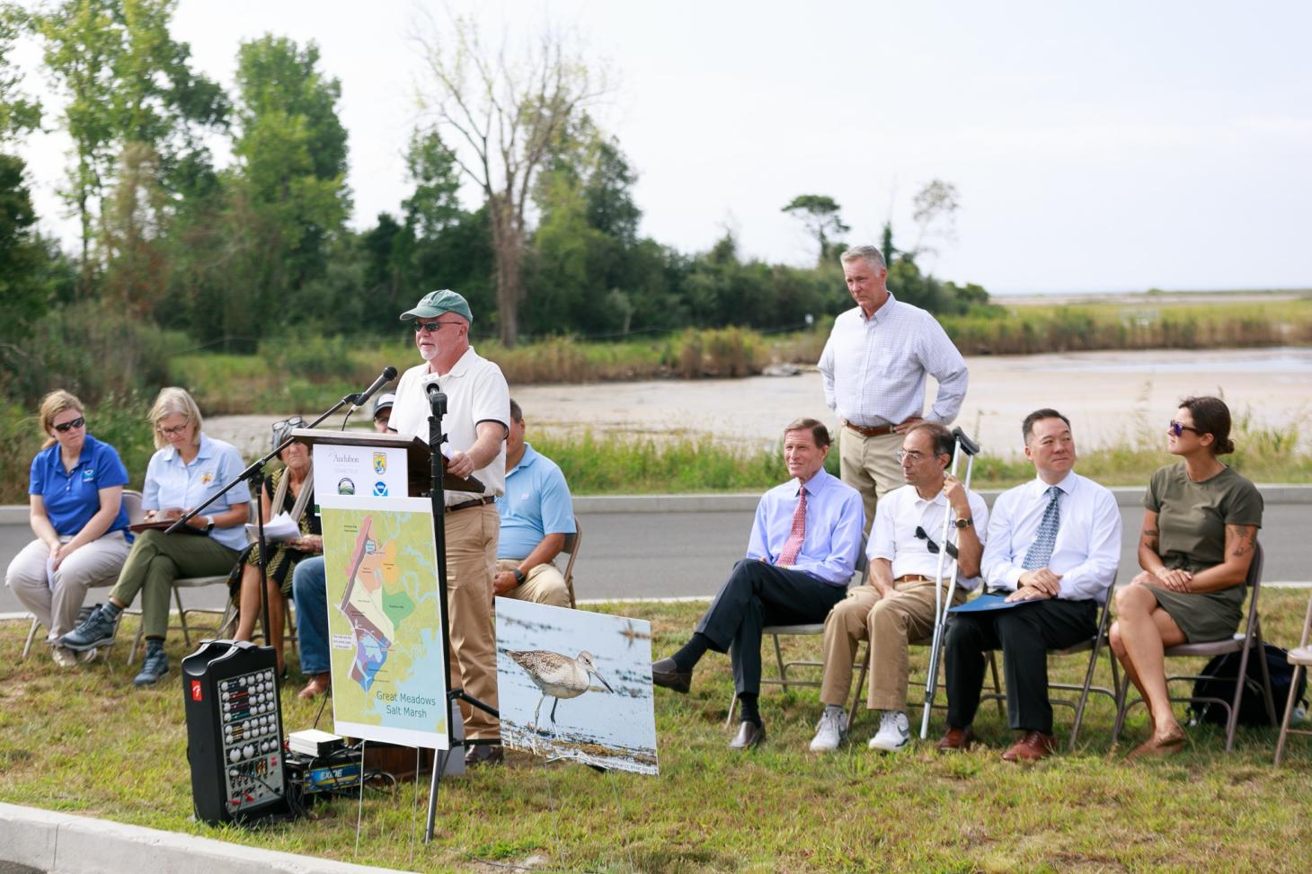 State Rep. Gresko joined by Stratford High School students, federal and local officials to celebrate the restoration of the Great Meadows Marsh.
