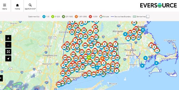 Eversource Outage Map