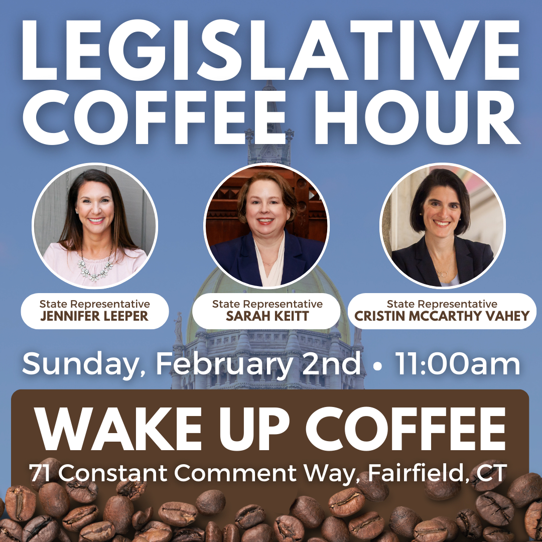 Legislative Coffee Hour scheduled for February 2, 11 a.m., at Wake Up Coffee