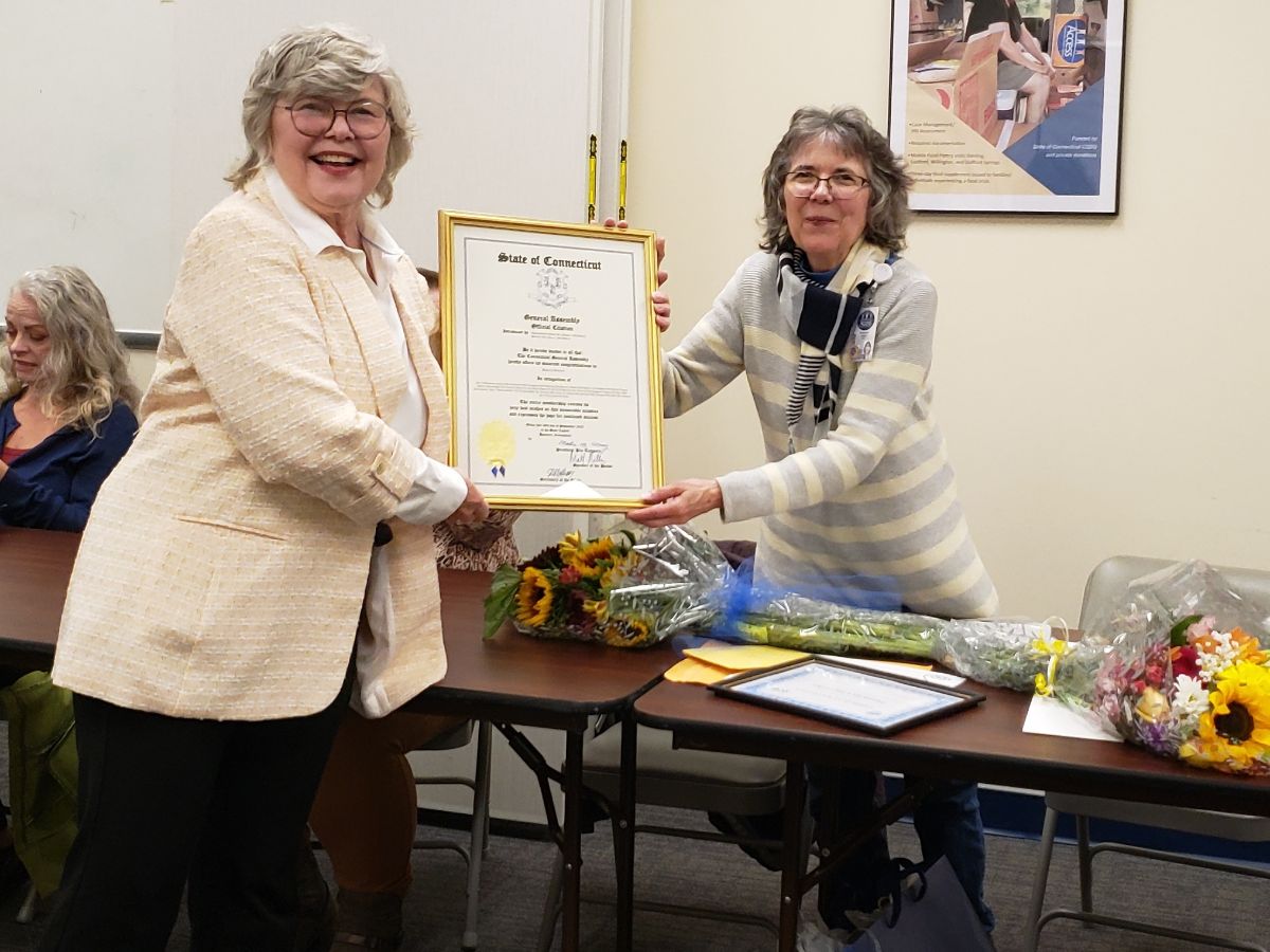 I was honored to present Patricia Gaenzler a citation upon her retirement.