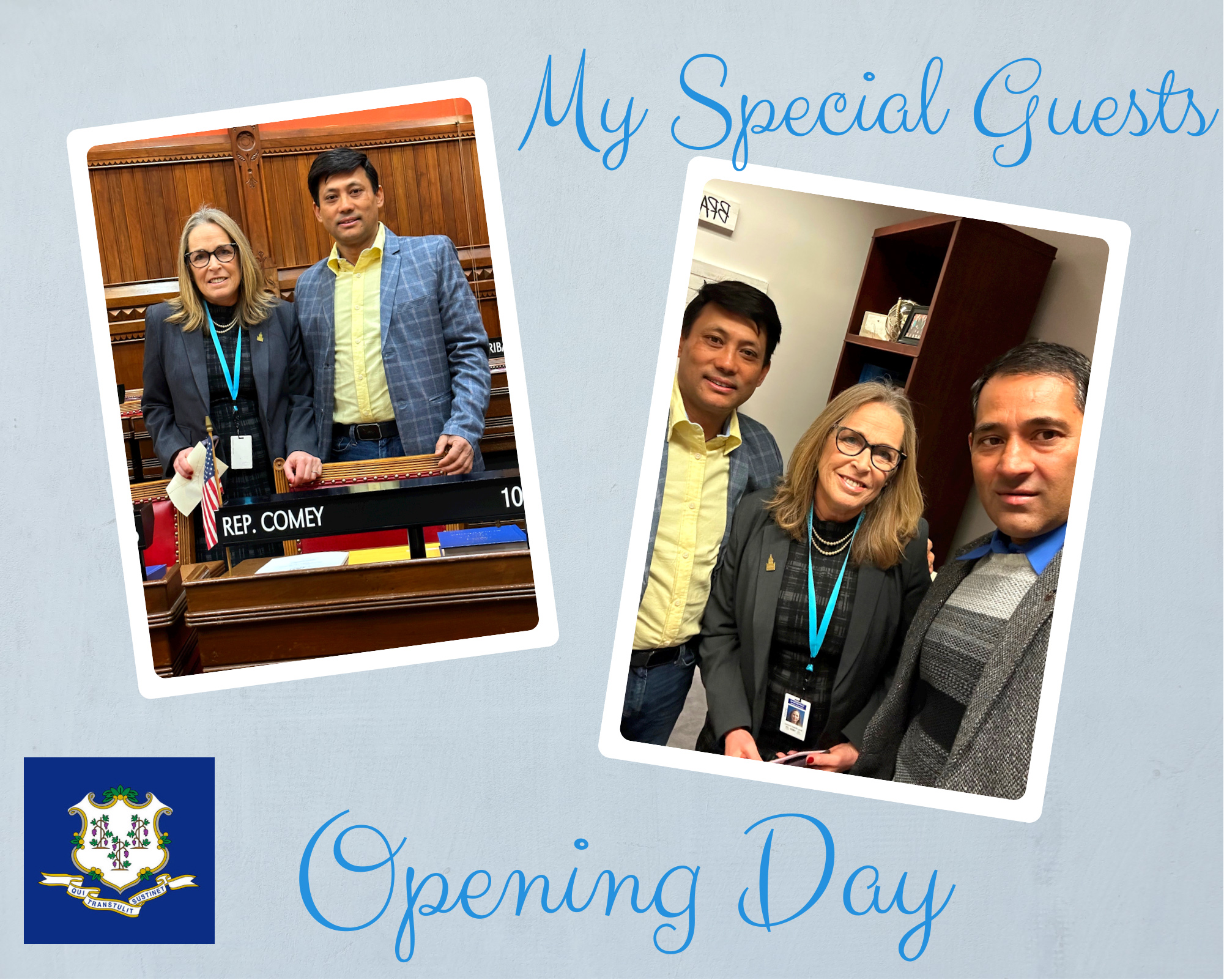 Rep Comey - opening day collage 1-4-23