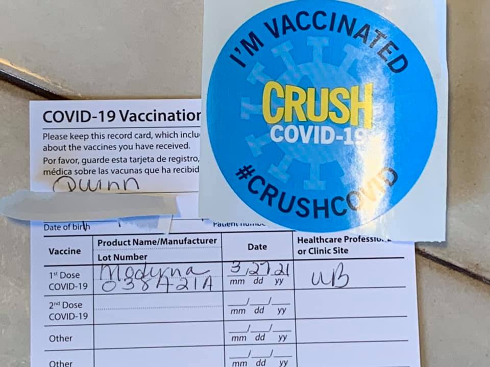Quinn vaccine card