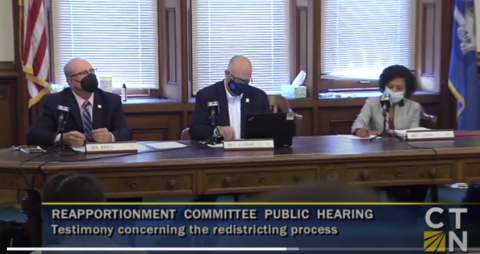 Rep. Exum at a 2021 Redistricting Committee Public Hearing