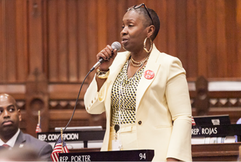 Porter on the House Floor